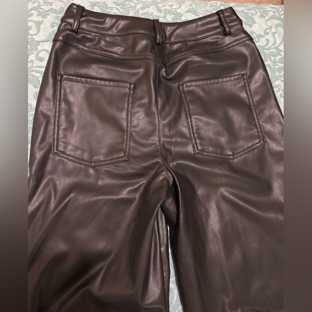 NWOT ASOS Design Tall faux leather straight leg pants - Picture 4 of 4